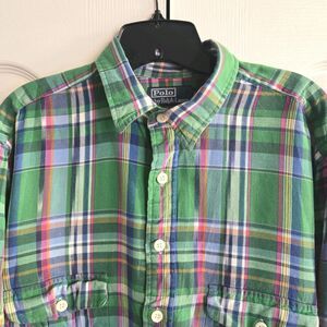 Ralph Lauren Long Sleeve Soft Light Weight Plaid Button Down Men's L Tall Read